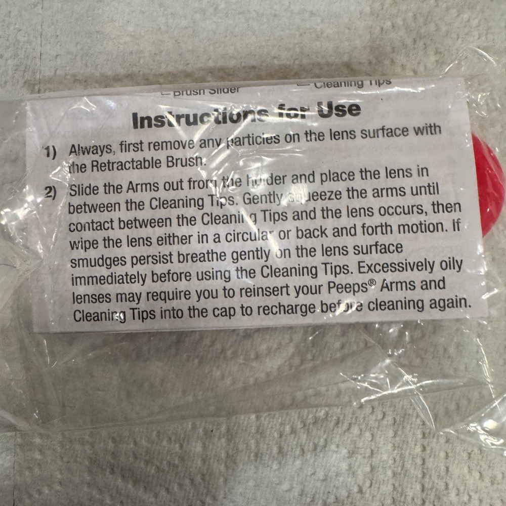 CarbonKlean Peeps Lens Cleaner for Glasses. Salmon Pink color. - Picture 2 of 5